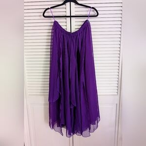 Long Purple Chiffon Dance Skirt | L/XL Ballet Lyrical Contemporary